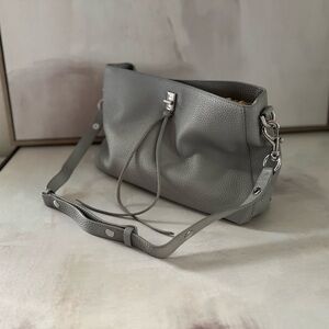 Rebecca Minkoff Darren East/West Leather Shoulder Bag in Dove Gray